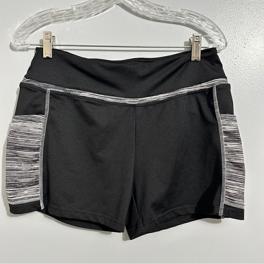 Sugar Pockets black and gray workout shorts size XL